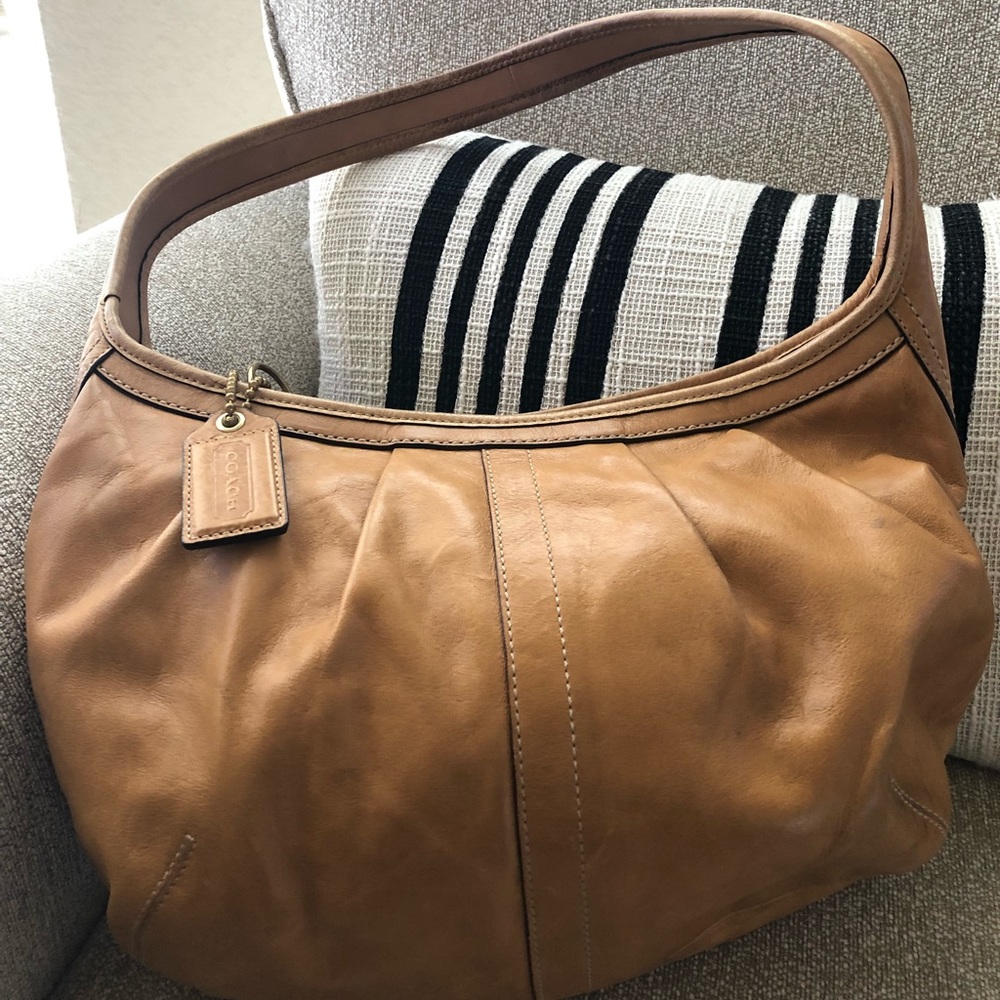 Coach tan leather bag - Picture 2 of 6